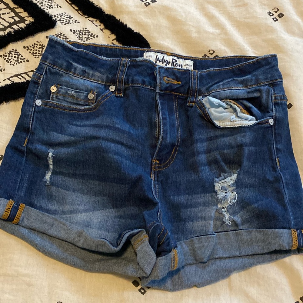 Size 7 indigo rein shorts